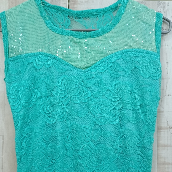 Long bodycon lace dress - Picture 4 of 14